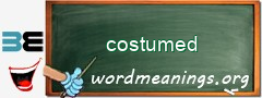 WordMeaning blackboard for costumed